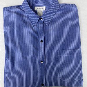 Jones New York Blue Striped Shirt